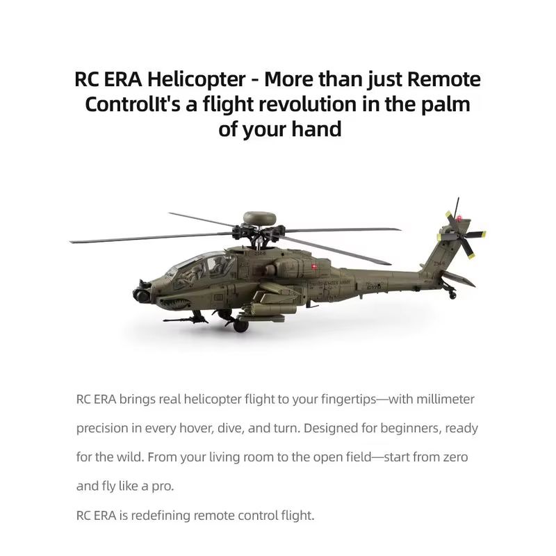 RC Era AH‑64D Apache C170 6CH  - Rc Helicopter Single Rotor ulasan dan harga